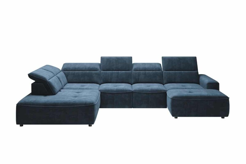 Угловой диван Colombo-XL с высокими спинками и раскладным спальным местом. Супермаркет диванов Relax Studio