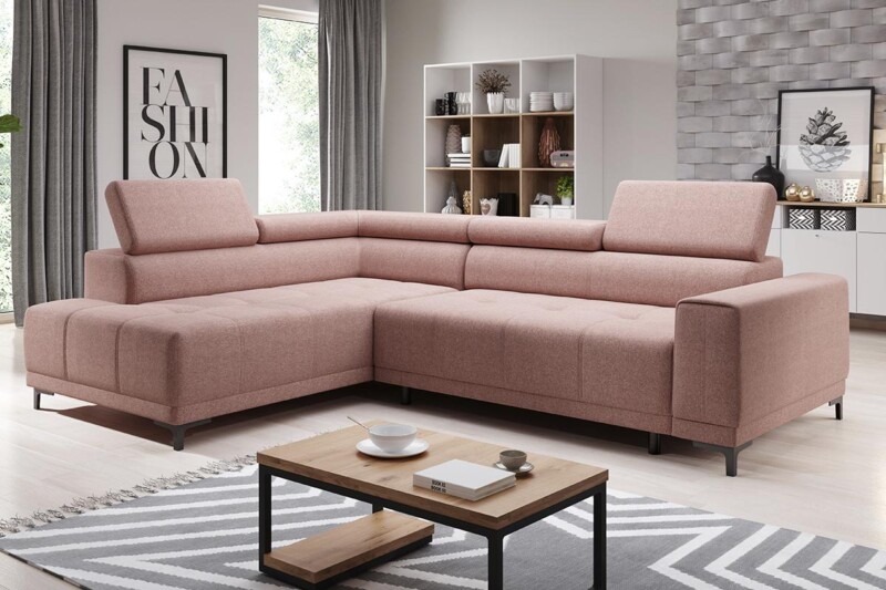 Кутовий диван Hugo L - для сучасних інтер'єрів. Великий вибір м'яких меблів у супермаркеті диванів Релакс Студіо