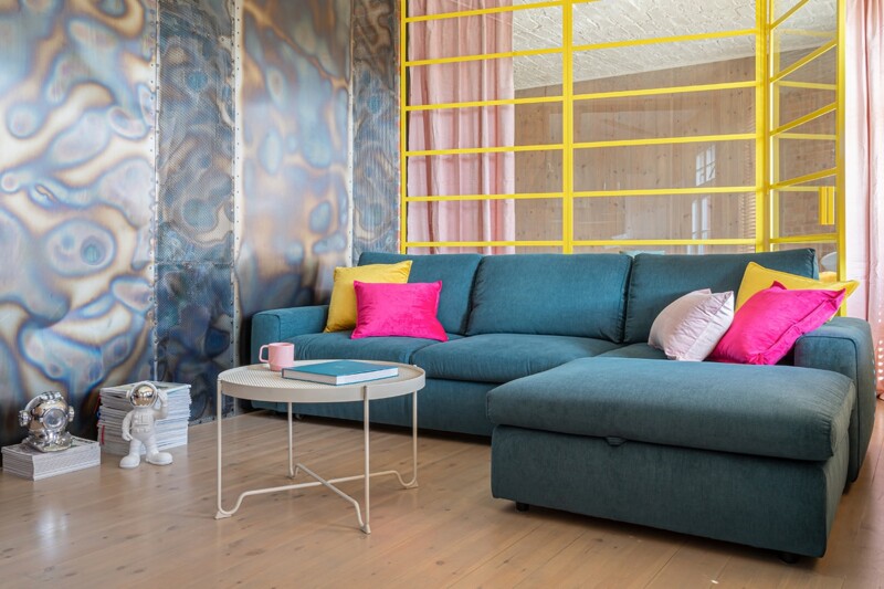 Угловой диван Karato в современном стиле с раскладкой для ежедневного сна
