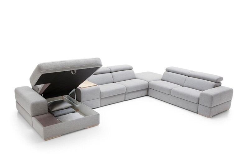 Модульний диван Plaza з механізмом трансформації для сну та нішею для білизни
