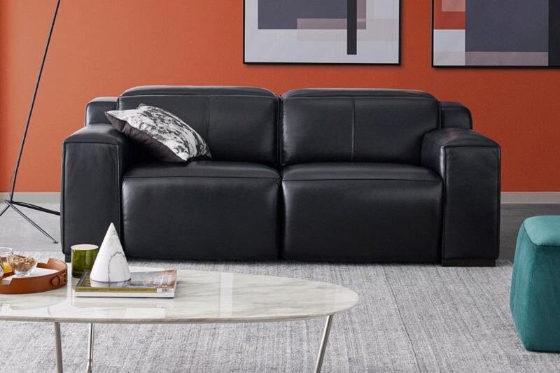 Прямой диван в натуральной коже купить в Киеве. Модель RS-11501-PR-2.5set