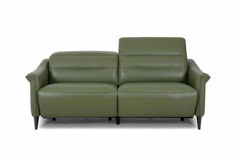 Стильный кожаный диван небольшого размера RS-11758-PR-2.5S2U. Киев. Супермаркет диванов Релакс Студио