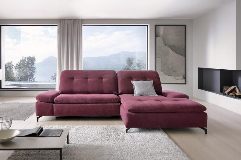 Стильный диван для современных интерьеров. С электрическим Реклайнер и регулировкой высоты спинки и глубины посадки